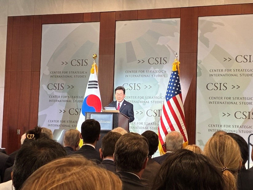 연설하고 있는 이재명대통령