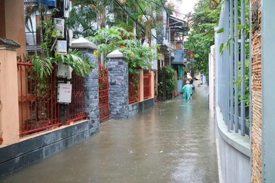 물에 잠긴 후에 거리