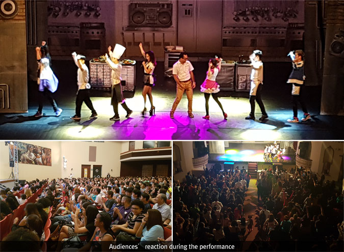 Audiences’ reaction during the performance