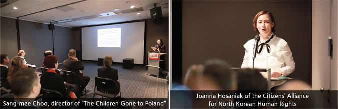Sang-mee Choo, director of “The Children Gone to Poland”/Joanna Hosaniak of the Citizens’ Alliance for North Korean Human Rights
