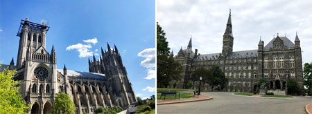 Figure 1 The Washington National Cathedral   Figure 2 Goergetown University