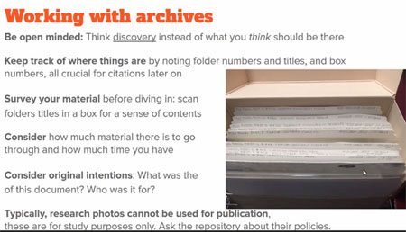 Archival Research Instruction