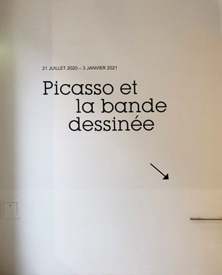 사진2. 국립피카소미술관-파리 (Musée national Picasso-Paris)의 특별전 중 하나인 «피카소와 만화 (Picasso et la bande dessinée)»