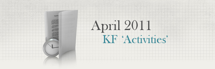 April 2011 KF 사업계획