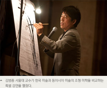 김병종 서울대 교수가 한국 미술과 동아시아 미술의 조형 미학을 비교하는 특별 강연을 펼쳤다. 