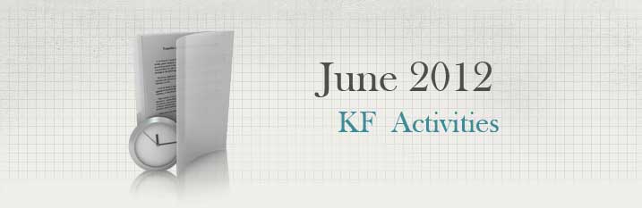 JUNE 2012 KF‘이달의 사업’