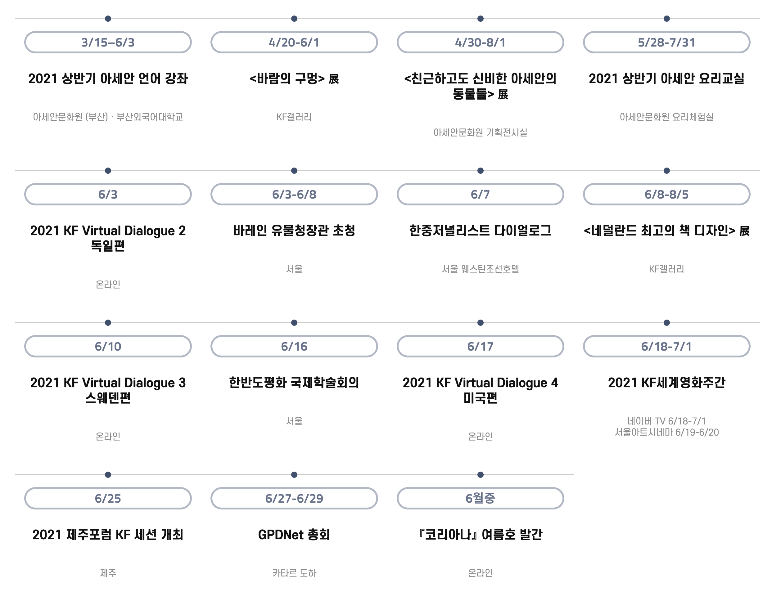 2021년 6월 KF 행사안내